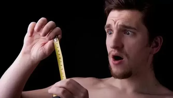 a man measured his penis before enlargement