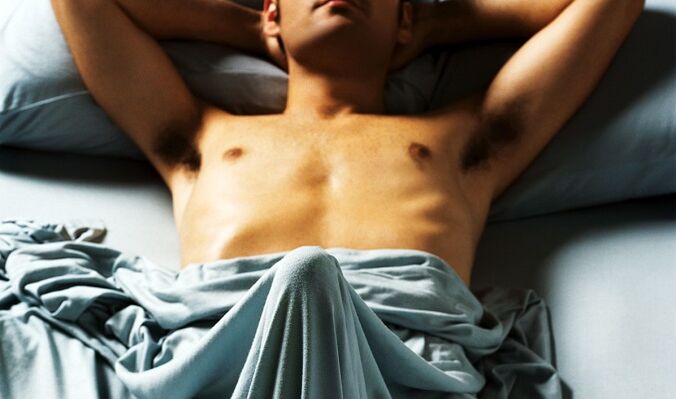 man with enlarged penis
